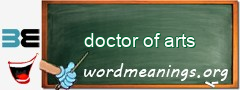 WordMeaning blackboard for doctor of arts